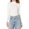 image:imageAmazon Essentials Womens SlimFit Stretchy Layering Long Sleeve Knit Rib Turtleneck Top Available in Plus Size Pack of 2EspressoWhite