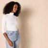 image:imageAmazon Essentials Womens SlimFit Stretchy Layering Long Sleeve Knit Rib Turtleneck Top Available in Plus Size Pack of 2NavyWhite