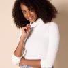 image:imageAmazon Essentials Womens SlimFit Stretchy Layering Long Sleeve Knit Rib Turtleneck Top Available in Plus Size Pack of 2NavyWhite