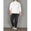image:imageAmazon Essentials Womens SlimFit Stretchy Layering Long Sleeve Knit Rib Turtleneck Top Available in Plus Size Pack of 2White