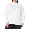 image:imageAmazon Essentials Womens SlimFit Stretchy Layering Long Sleeve Knit Rib Turtleneck Top Available in Plus Size Pack of 2White