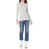 image:imageAmazon Essentials Womens SlimFit Stretchy Layering Long Sleeve Knit Rib Turtleneck Top Available in Plus Size Pack of 2WhiteGrey