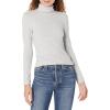 image:imageAmazon Essentials Womens SlimFit Stretchy Layering Long Sleeve Knit Rib Turtleneck Top Available in Plus Size Pack of 2WhiteGrey