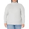image:imageAmazon Essentials Womens SlimFit Stretchy Layering Long Sleeve Knit Rib Turtleneck Top Available in Plus Size Pack of 2WhiteGrey