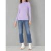 image:imageAmazon Essentials Womens SlimFit Stretchy Layering Long Sleeve Knit Rib Turtleneck Top Available in Plus Size Pack of 2WhitePurple