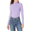 image:imageAmazon Essentials Womens SlimFit Stretchy Layering Long Sleeve Knit Rib Turtleneck Top Available in Plus Size Pack of 2WhitePurple