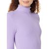 image:imageAmazon Essentials Womens SlimFit Stretchy Layering Long Sleeve Knit Rib Turtleneck Top Available in Plus Size Pack of 2WhitePurple