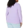 image:imageAmazon Essentials Womens SlimFit Stretchy Layering Long Sleeve Knit Rib Turtleneck Top Available in Plus Size Pack of 2WhitePurple