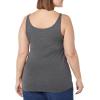 image:imageAmazon Essentials Womens SlimFit Thin Strap Tank TopBlackCharcoal Heather