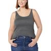 image:imageAmazon Essentials Womens SlimFit Thin Strap Tank TopBlackCharcoal Heather