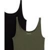 image:imageAmazon Essentials Womens SlimFit Thin Strap Tank TopBlackCharcoal Heather