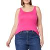 image:imageAmazon Essentials Womens SlimFit Thin Strap Tank TopDark PinkWhite