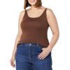 image:imageAmazon Essentials Womens SlimFit Thin Strap Tank TopDeep Brown