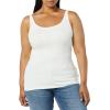 image:imageAmazon Essentials Womens SlimFit Thin Strap Tank TopLight Grey HeatherWhite