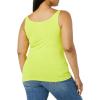 image:imageAmazon Essentials Womens SlimFit Thin Strap Tank TopLime GreenWhite