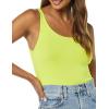 image:imageAmazon Essentials Womens SlimFit Thin Strap Tank TopLime GreenWhite