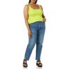 image:imageAmazon Essentials Womens SlimFit Thin Strap Tank TopLime GreenWhite