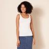image:imageAmazon Essentials Womens SlimFit Thin Strap Tank TopWhite