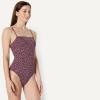 image:imageAmazon Essentials Womens Squareneck OnePiece SwimsuitBrick Red Lilac Leopard