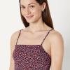 image:imageAmazon Essentials Womens Squareneck OnePiece SwimsuitBrick Red Lilac Leopard