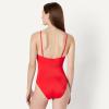 image:imageAmazon Essentials Womens Squareneck OnePiece SwimsuitBright Poppy Red