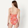 image:imageAmazon Essentials Womens Squareneck OnePiece SwimsuitBright Poppy Red Folk Floral