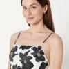 image:imageAmazon Essentials Womens Squareneck OnePiece SwimsuitCream Black Floral