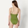 image:imageAmazon Essentials Womens Squareneck OnePiece SwimsuitOlive