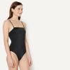 image:imageAmazon Essentials Womens Squareneck OnePiece SwimsuitWashed Black