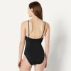 image:imageAmazon Essentials Womens Squareneck OnePiece SwimsuitWashed Black