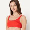 image:imageAmazon Essentials Womens Squareneck Swim Bikini TopBright Poppy Red