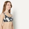 image:imageAmazon Essentials Womens Squareneck Swim Bikini TopCream Black Floral