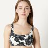 image:imageAmazon Essentials Womens Squareneck Swim Bikini TopCream Black Floral