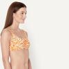 image:imageAmazon Essentials Womens Squareneck Swim Bikini TopRust Orange Abstract Palms