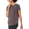 image:imageAmazon Essentials Womens Studio RelaxedFit Lightweight Crewneck TShirt Available in Plus SizeBlack Confetti Print