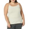 image:imageAmazon Essentials Womens Tank Top Camisole Pack Plus SizeLight Beige