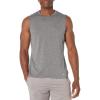 image:imageAmazon Essentials Mens Active Quick Dry Tech Stretch Lightweight Sleeveless Muscle ShirtBlack Heather