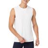 image:imageAmazon Essentials Mens Active Quick Dry Tech Stretch Lightweight Sleeveless Muscle ShirtBright White