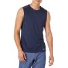 image:imageAmazon Essentials Mens Active Quick Dry Tech Stretch Lightweight Sleeveless Muscle ShirtNavy