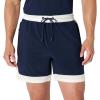 image:imageAmazon Essentials Mens Athletic Performance Stretch Contrast Woven Gym Training Short with 6 InseamNavyWhite