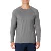 image:imageAmazon Essentials Mens Athletic Soft Performance Lightweight Long Sleeve Gym Workout ShirtSpace Dye Grey