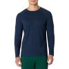 image:imageAmazon Essentials Mens Athletic Soft Performance Lightweight Long Sleeve Gym Workout ShirtSpace Dye Navy