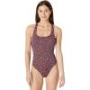 image:imageAmazon Essentials Womens CrissCross Back OnePiece SwimsuitBrick Red Lilac Leopard