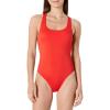 image:imageAmazon Essentials Womens CrissCross Back OnePiece SwimsuitBright Poppy Red