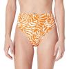 image:imageAmazon Essentials Womens High Waist High Leg Bikini BottomRust Orange Abstract Palms