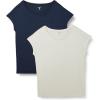 image:imageAmazon Essentials Womens Jersey RegularFit ShortSleeve BoatNeck TShirtNavySand