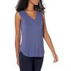 image:imageAmazon Essentials Womens Jersey StandardFit VNeck Tank TopMedium Blue
