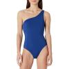 image:imageAmazon Essentials Womens OneShoulder OnePiece SwimsuitDeep Blue