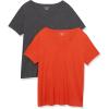 Charcoal Heather/Tomato Red