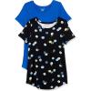 Black Floral/Bright Blue